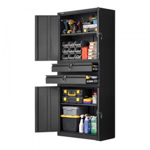 metallist hoiukapp 1800 mm – Metallist Hoiukapp (180 cm, 81,5 kg Riiuli Kandevõime, Must)
