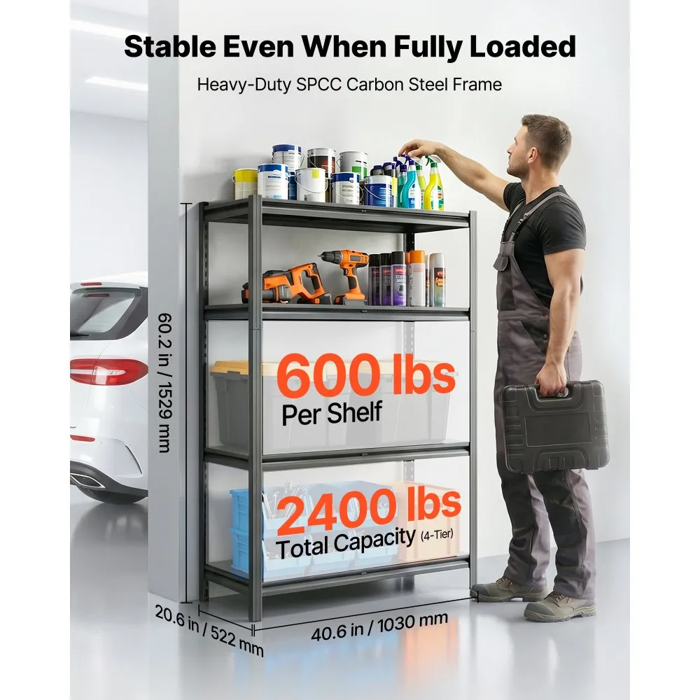 Metallist Hoiuriiul (4 Tasandit, 1088,6 kg Kandevõime, 103×52,2×152,9 cm) – toote pilt 1