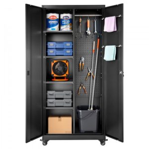 metallist rullikapp 179,5 cm – Metallist Rullikapp (179,5 Cm, Reguleeritavad Riiulid, 5 Tasandit)