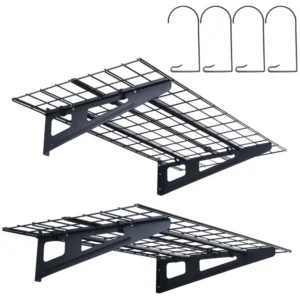 metallist seinale kinnitatav riiul – Metallist Seinale Kinnitatav Riiul (2 Tk, 122 x 61 cm, 227 kg Kandevõime)