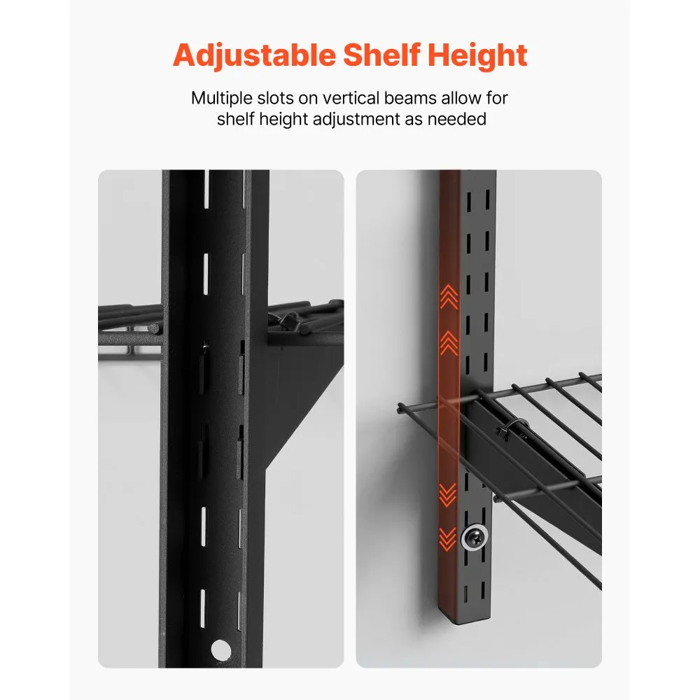 Metallist Seinariiul (275 x 91,4 cm, 204 kg Kandevõime, Must) – toote pilt 4