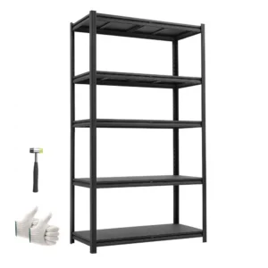 metallriiul 5 tasandit garaaž – Metallriiul (5 Tasandit, 1360,8 Kg Kandevõime, 103×46,5×181,3 Cm)