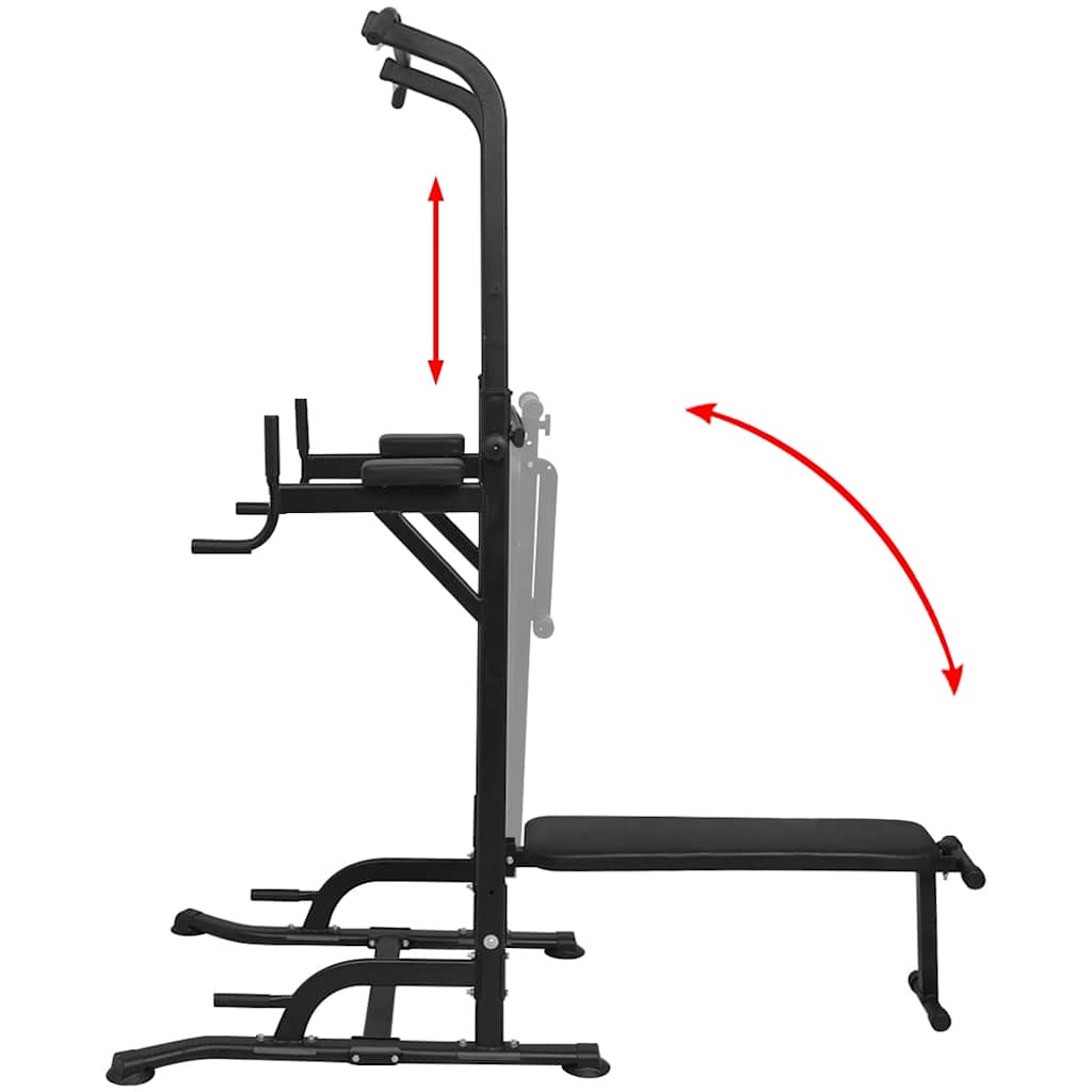 Multifunktsionaalne jõusaalipink (182–235 cm, 150 kg kandevõime, must) – toote pilt 2