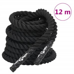 must võitlusköis 12 m – Must võitlusköis (12 m, 38 mm läbimõõt, 9 kg)