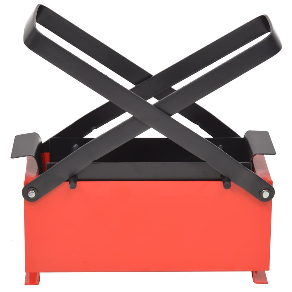 paberbriketi valmistaja, teras, 34 x 14 x 14 cm, must ja punane – toote pilt 1