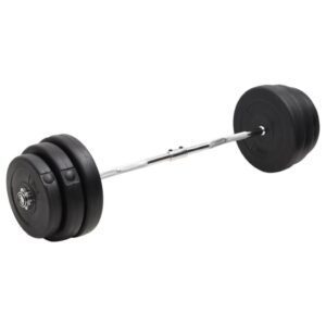 painutatud raskuskang ketastega 90 kg – Painutatud Raskuskang Ketastega (90 Kg, Kroomitud Teras, 120 Cm Kang)