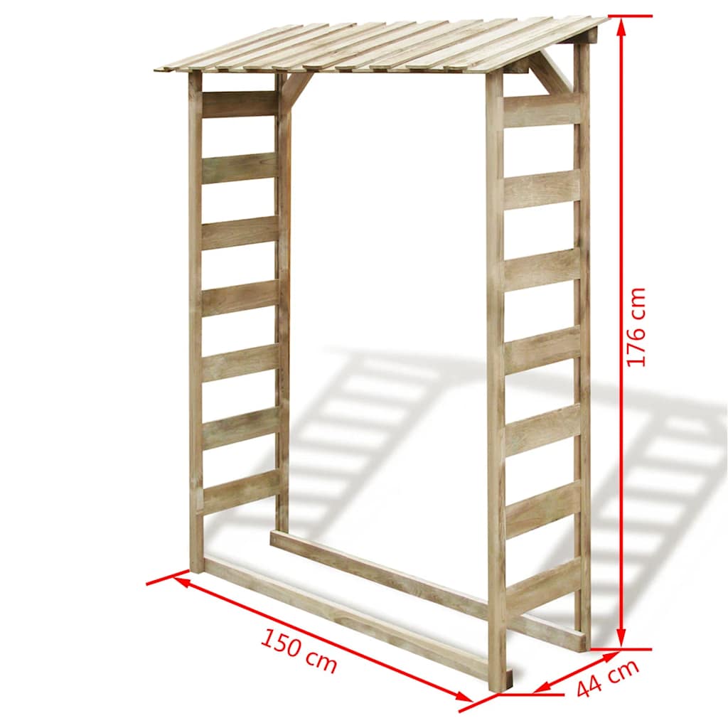 puukuur 150 x 44 x 176 cm immutatud männipuit – toote pilt 4