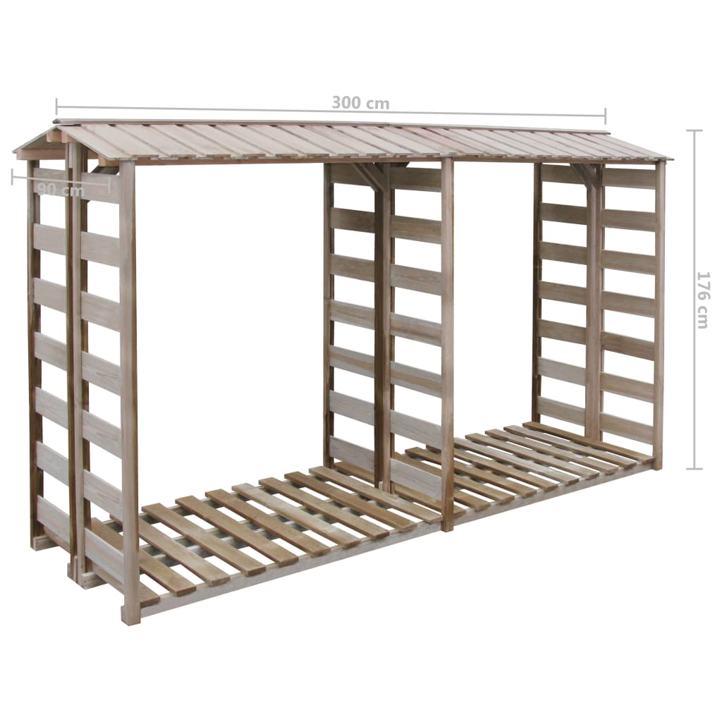 puukuur 300 x 90 x 176 cm immutatud männipuit – toote pilt 2