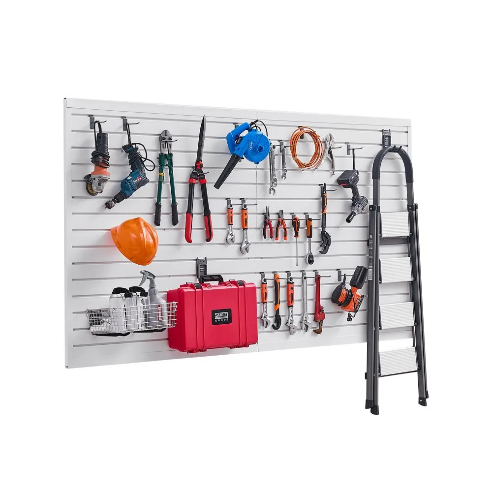 PVC liistseinapaneel garaaž – PVC Liistseinapaneel (244×122 Cm, 136 Kg Kandevõime, Valge)