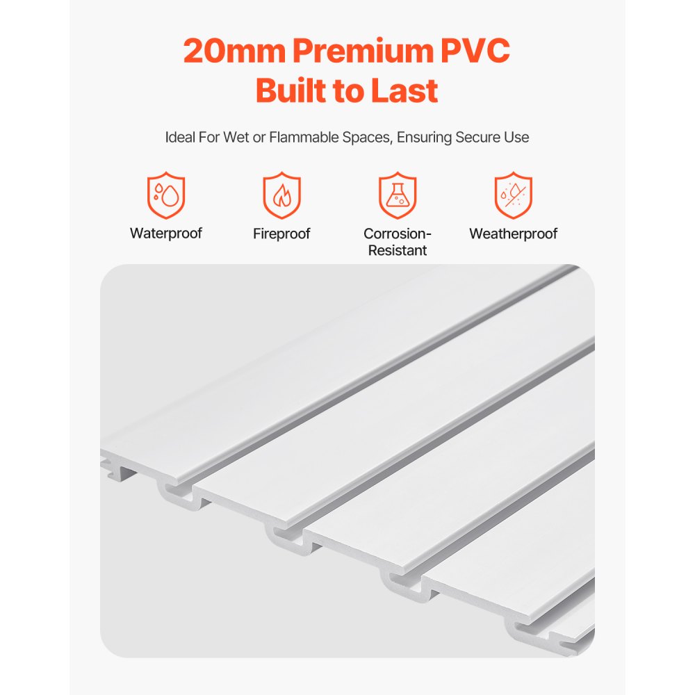PVC Seinapaneel (122×122 Cm, Valge, 136 Kg/m² Kandevõime) – toote pilt 2