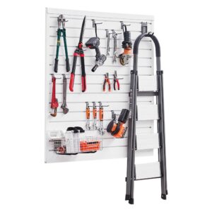 PVC seinapaneel garaažide organiseerimine – PVC Seinapaneel (122×122 Cm, Valge, 136 Kg/m² Kandevõime)
