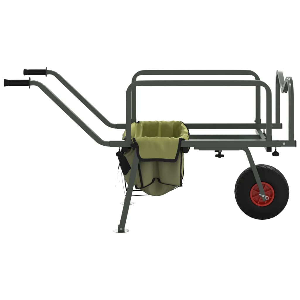 Rattaga kalastuskäru (pulbervärvitud teras, 135–145 cm, 150 kg kandevõime) – toote pilt 4