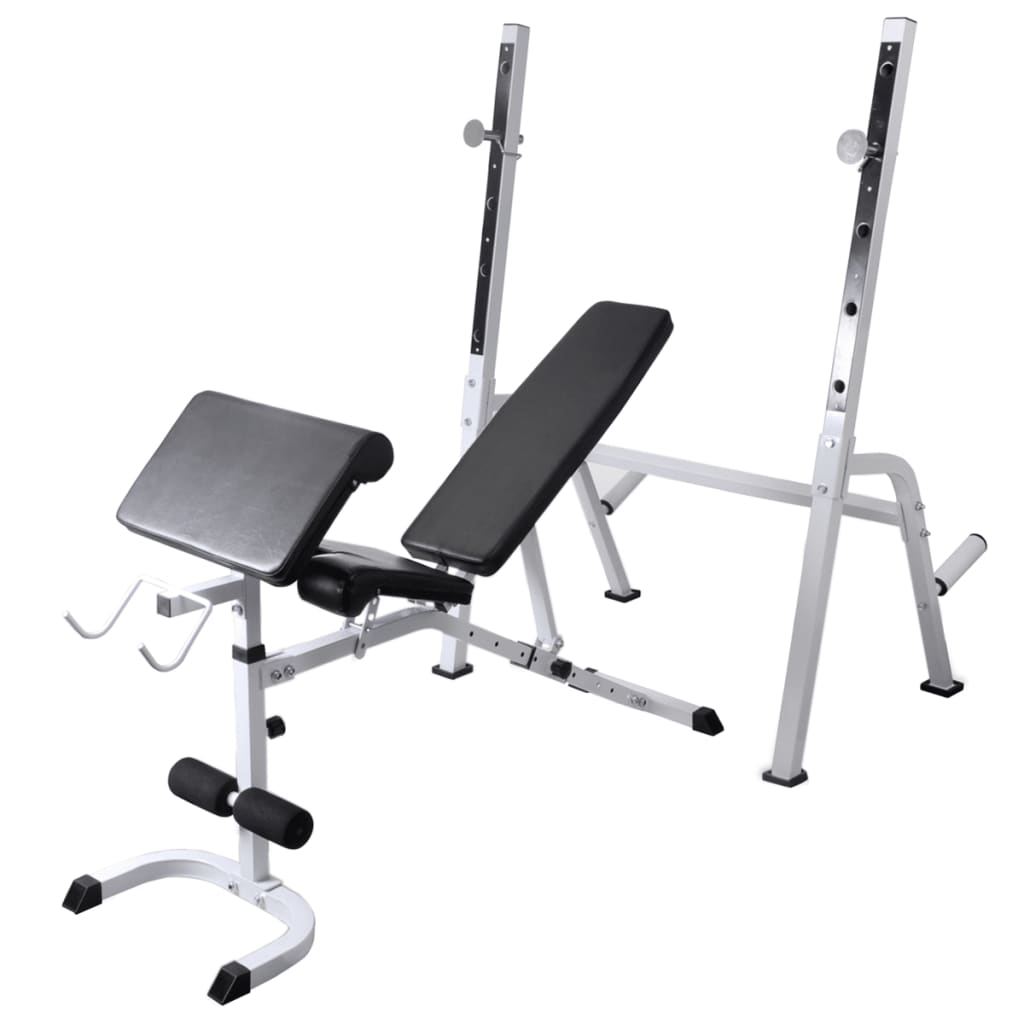 Reguleeritav jõusaalipink koos raskustega (90 kg, teras, must) – toote pilt 1