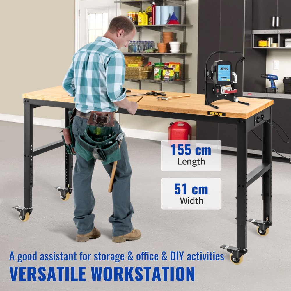 Reguleeritav kõrgusega töölaud (155×51 cm, 80–105 cm, 720 kg) – toote pilt 1