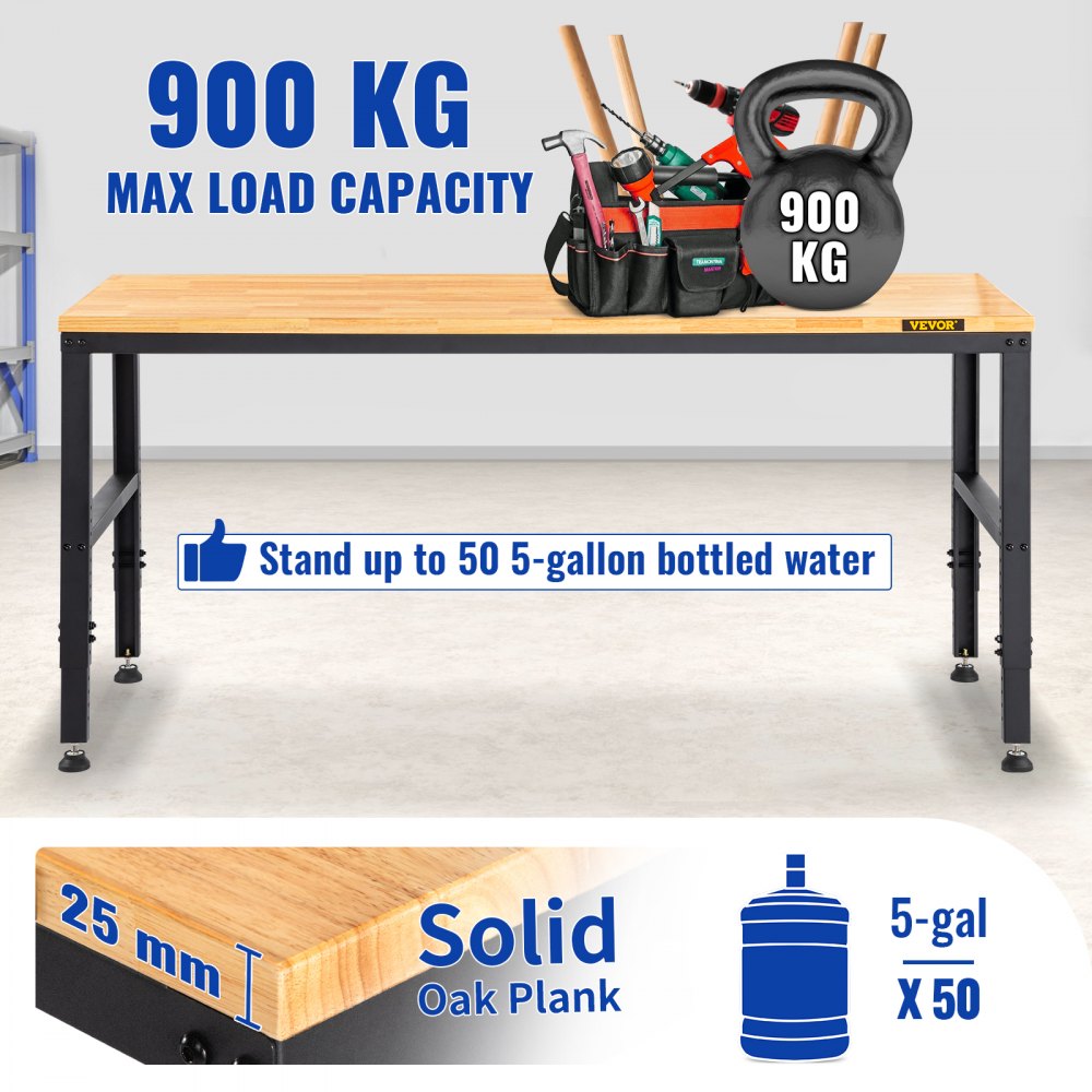 Reguleeritav töölaud (122 cm x 61 cm x 97 cm, 900 kg kandevõime) – toote pilt 4