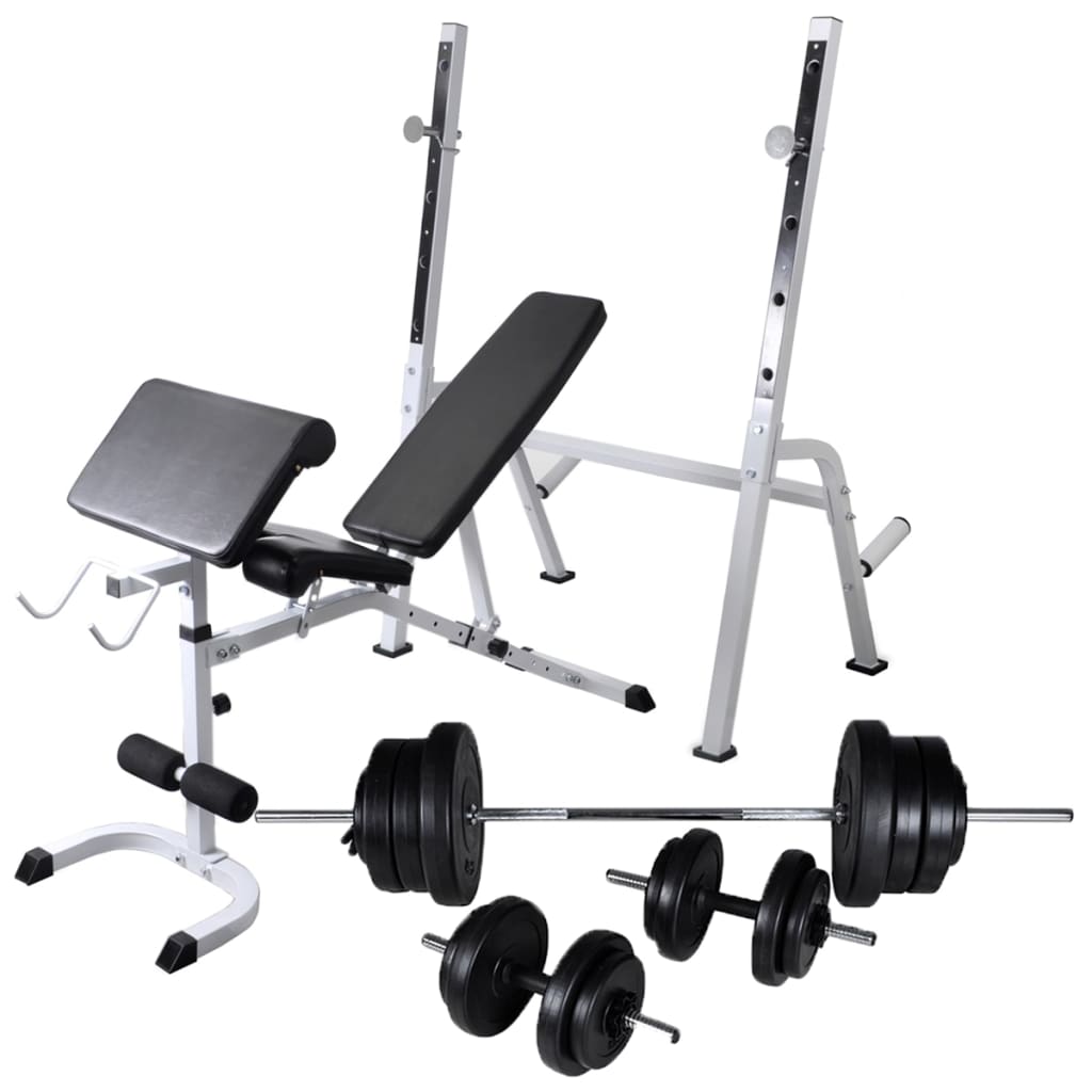 reguleeritav treeningpink raskustega – Reguleeritav Treeningpink Raskuste Hoidjaga (60,5 kg, Teras, 1,5×0,45×1,23 m)