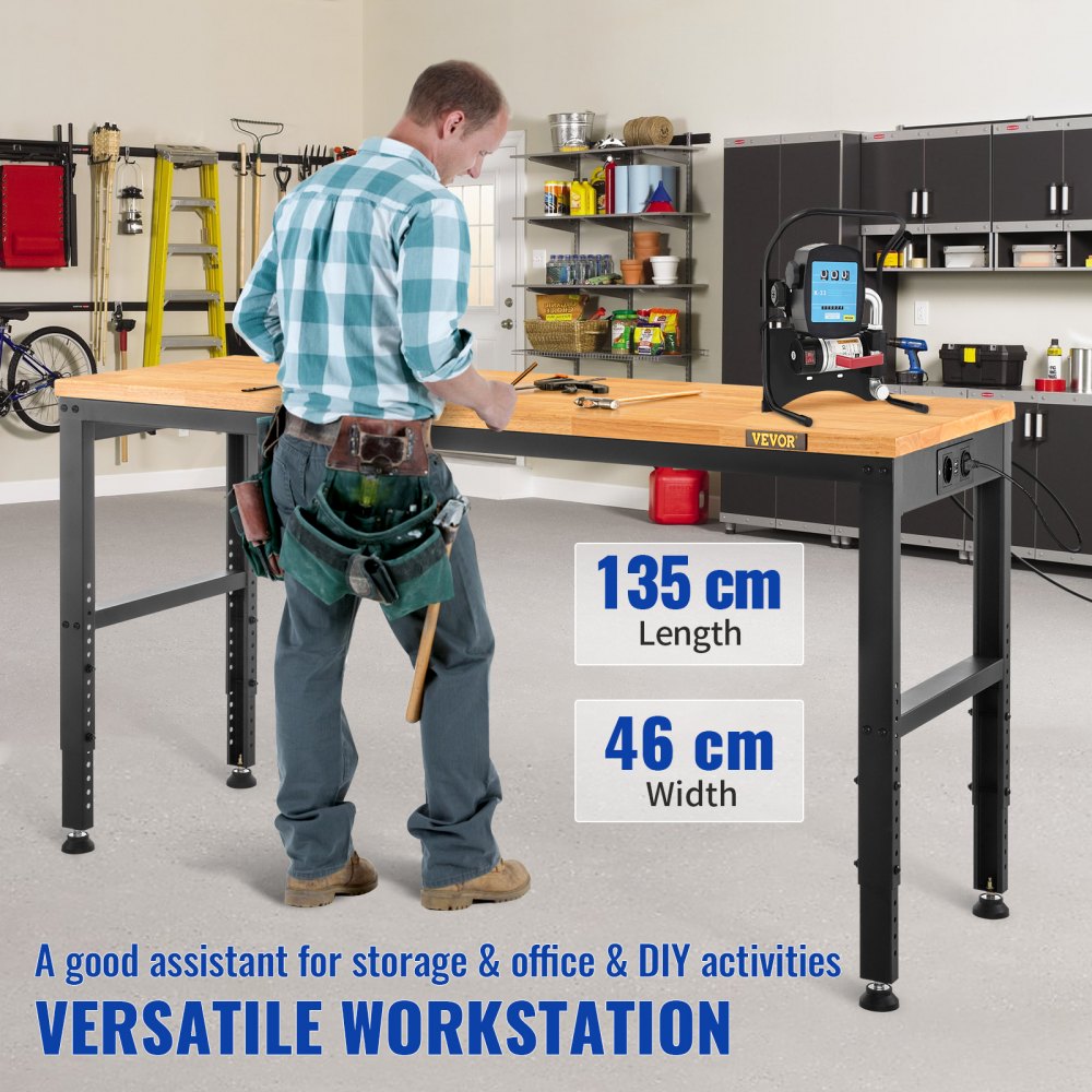 Reguleeritava kõrgusega töölaud (135×46×97 cm, 900 kg kandevõime) – toote pilt 1