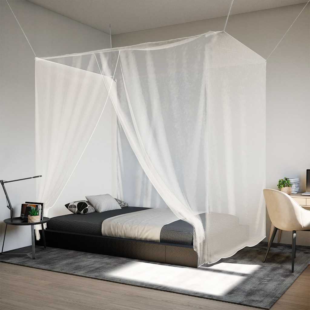 Rippuv Sääsevõrk Valge 220x100x150 Cm 156 Võrgusilma – toote pilt 2