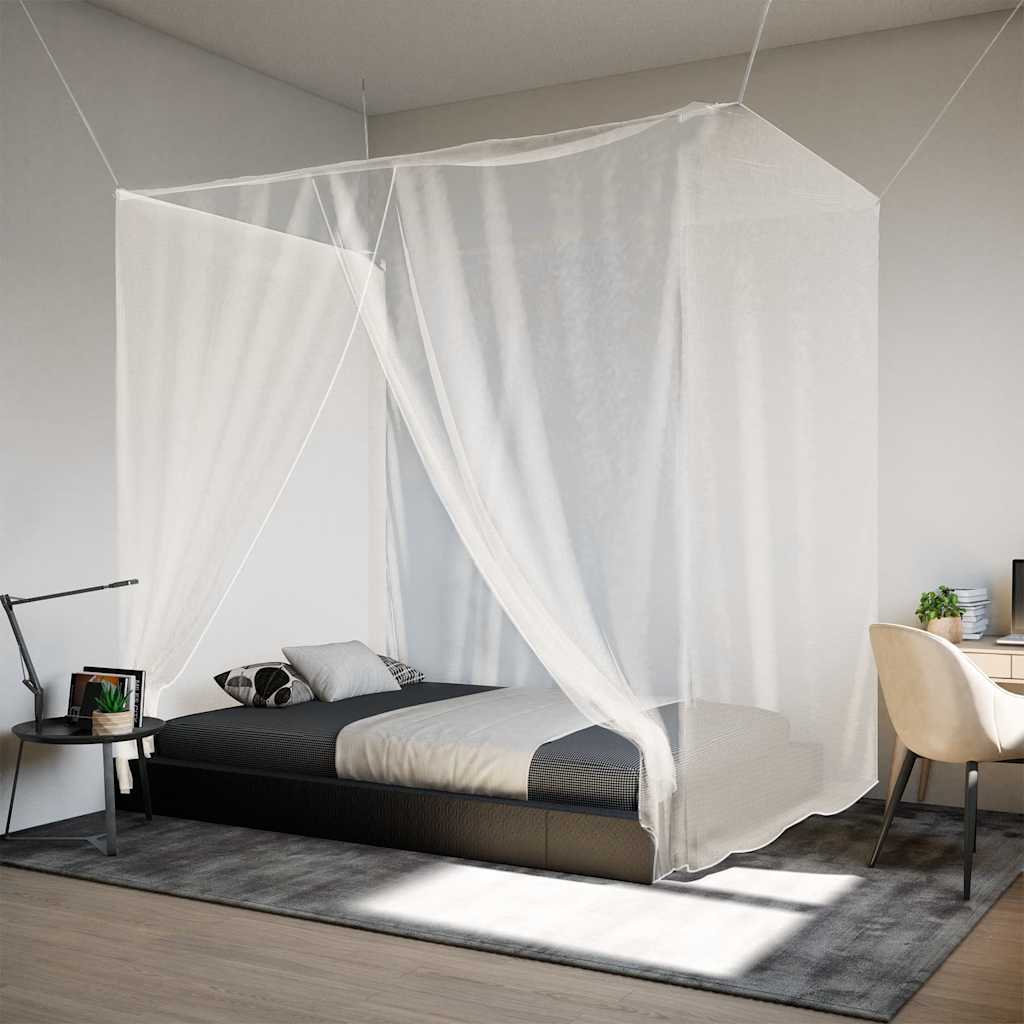 Rippuv Sääsevõrk Valge 220x120x150 Cm 156 Võrgusilma – toote pilt 2