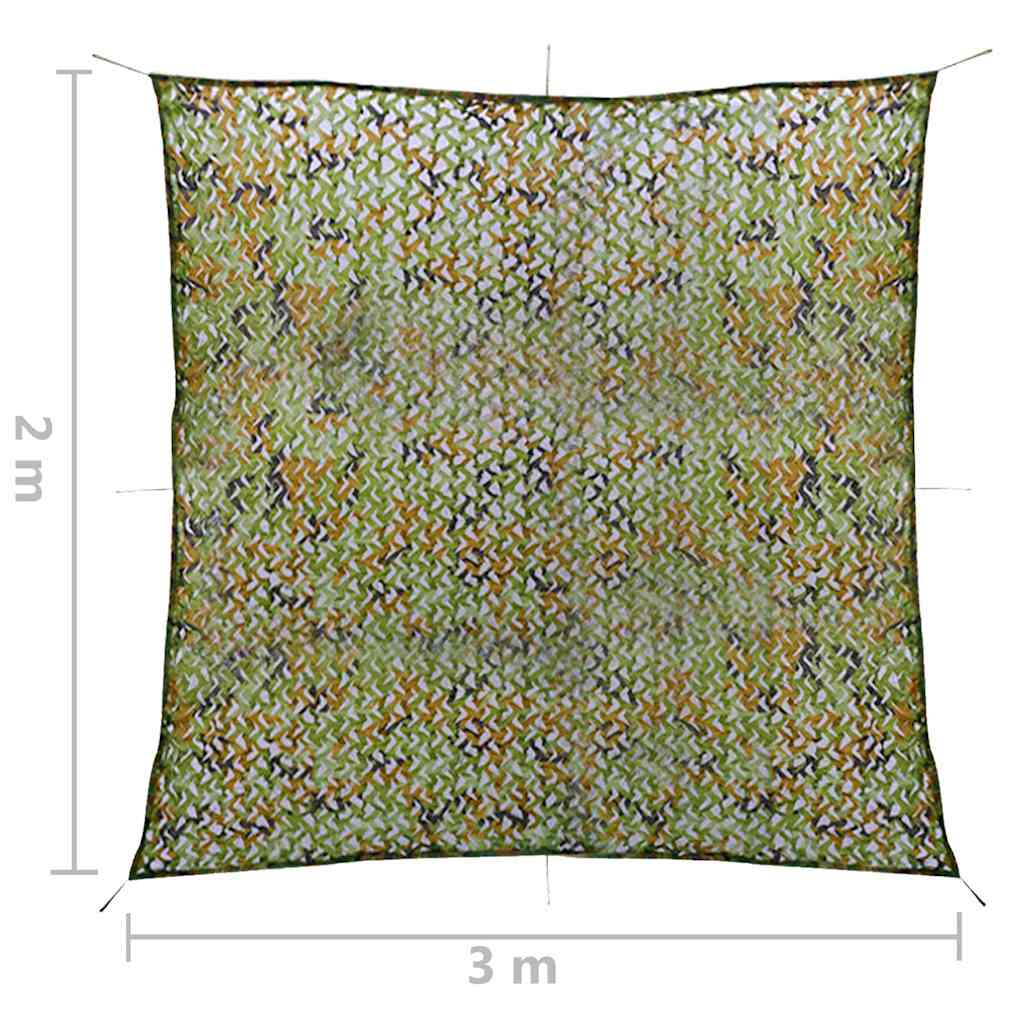 Roheline peitevõrk hoiukotiga (2 x 3 m, polüester) – toote pilt 4