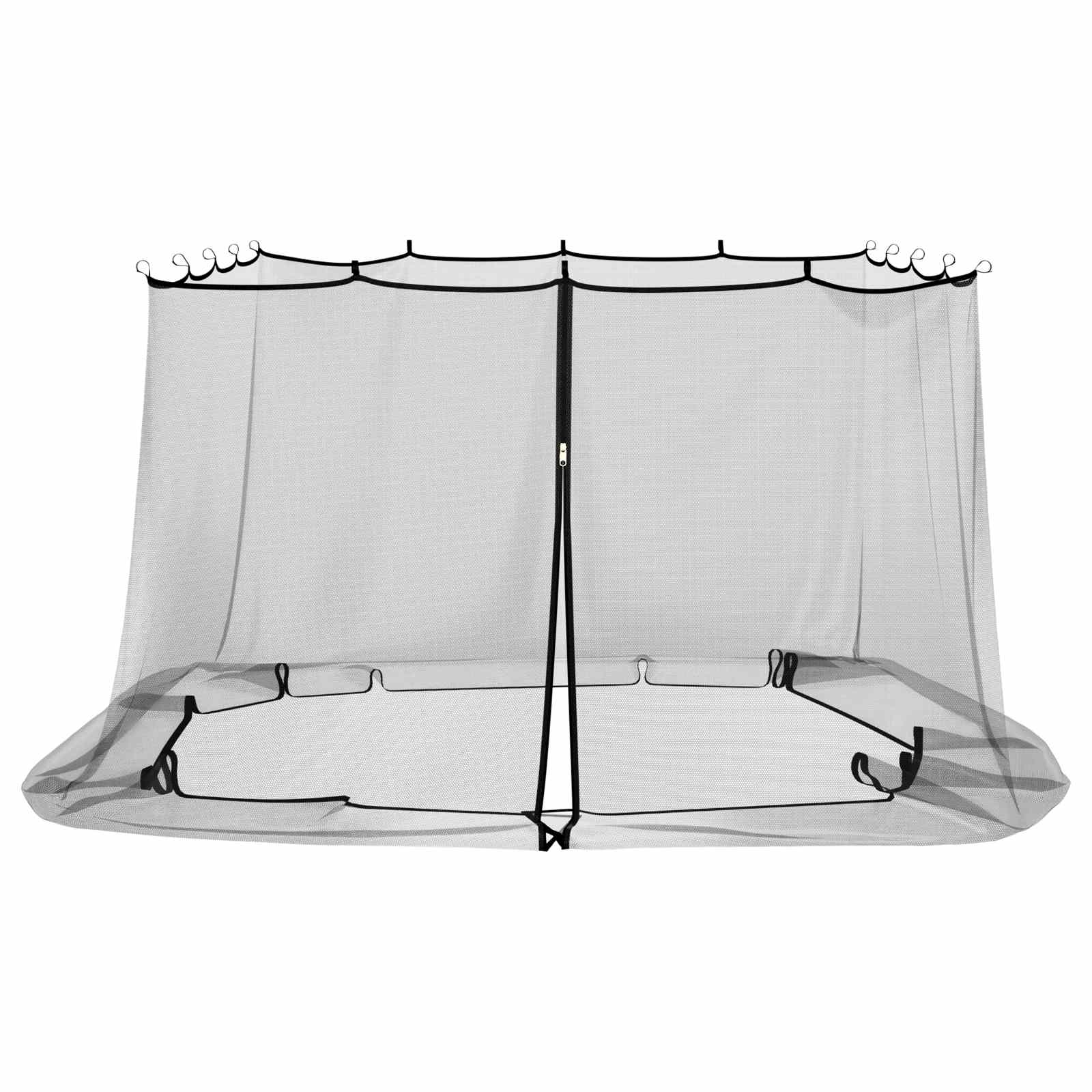 Sääsevõrk aiapaviljonile (3 x 4,5 x 2 m, polüester, must) – toote pilt 3