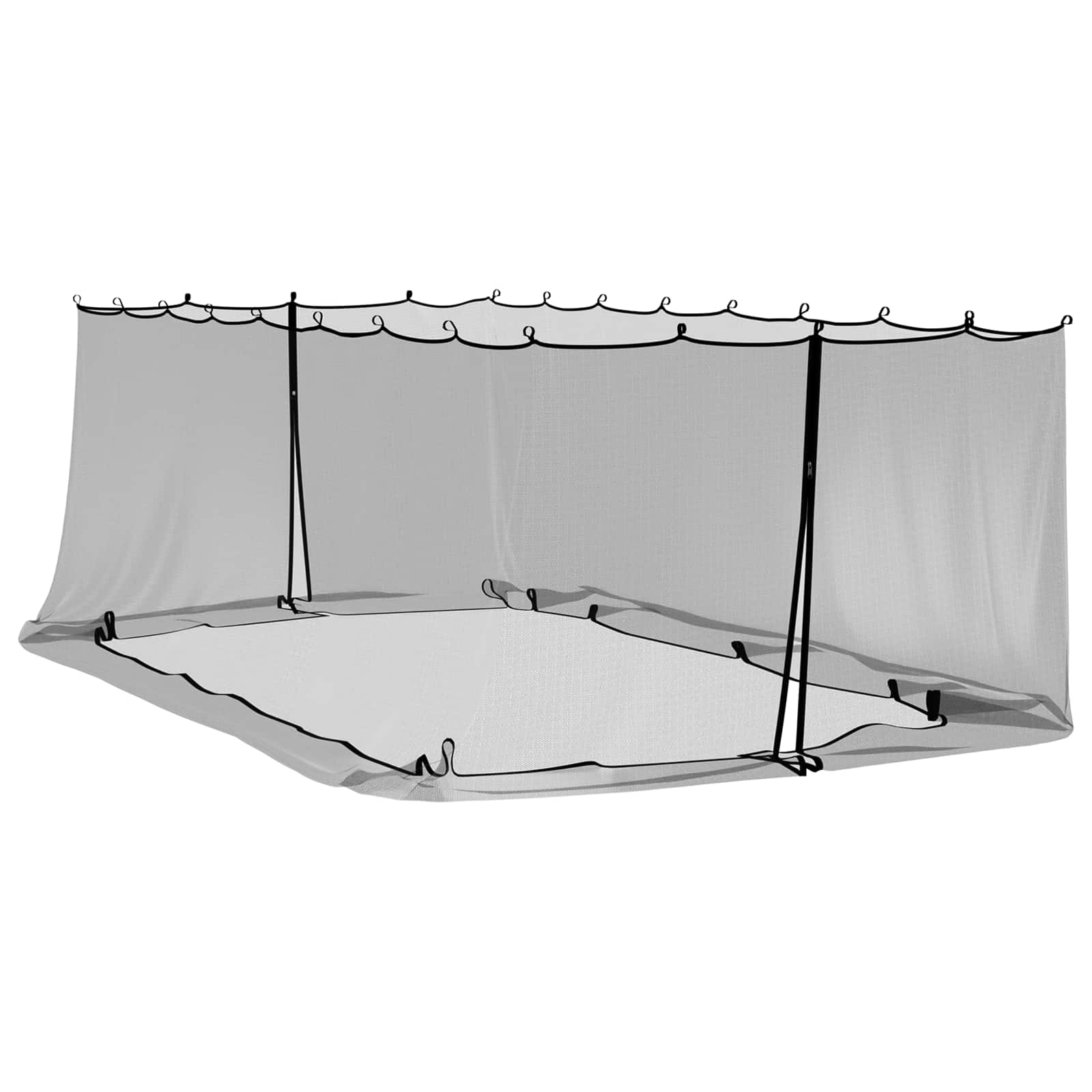 Sääsevõrk aiapaviljonile (3 x 6 x 2 m, polüester, must) – toote pilt 1