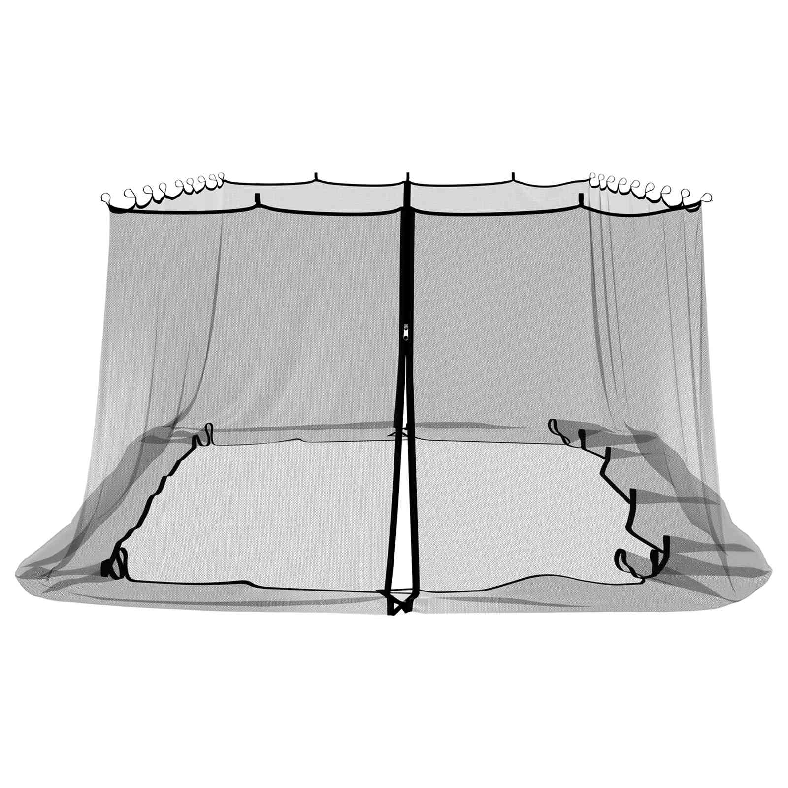 Sääsevõrk aiapaviljonile (3 x 6 x 2 m, polüester, must) – toote pilt 3