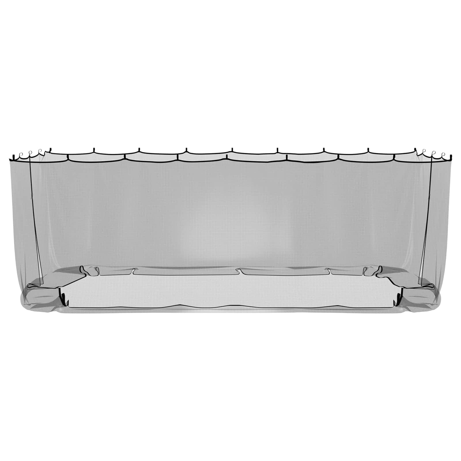 Sääsevõrk aiapaviljonile (3 x 6 x 2 m, polüester, must) – toote pilt 4