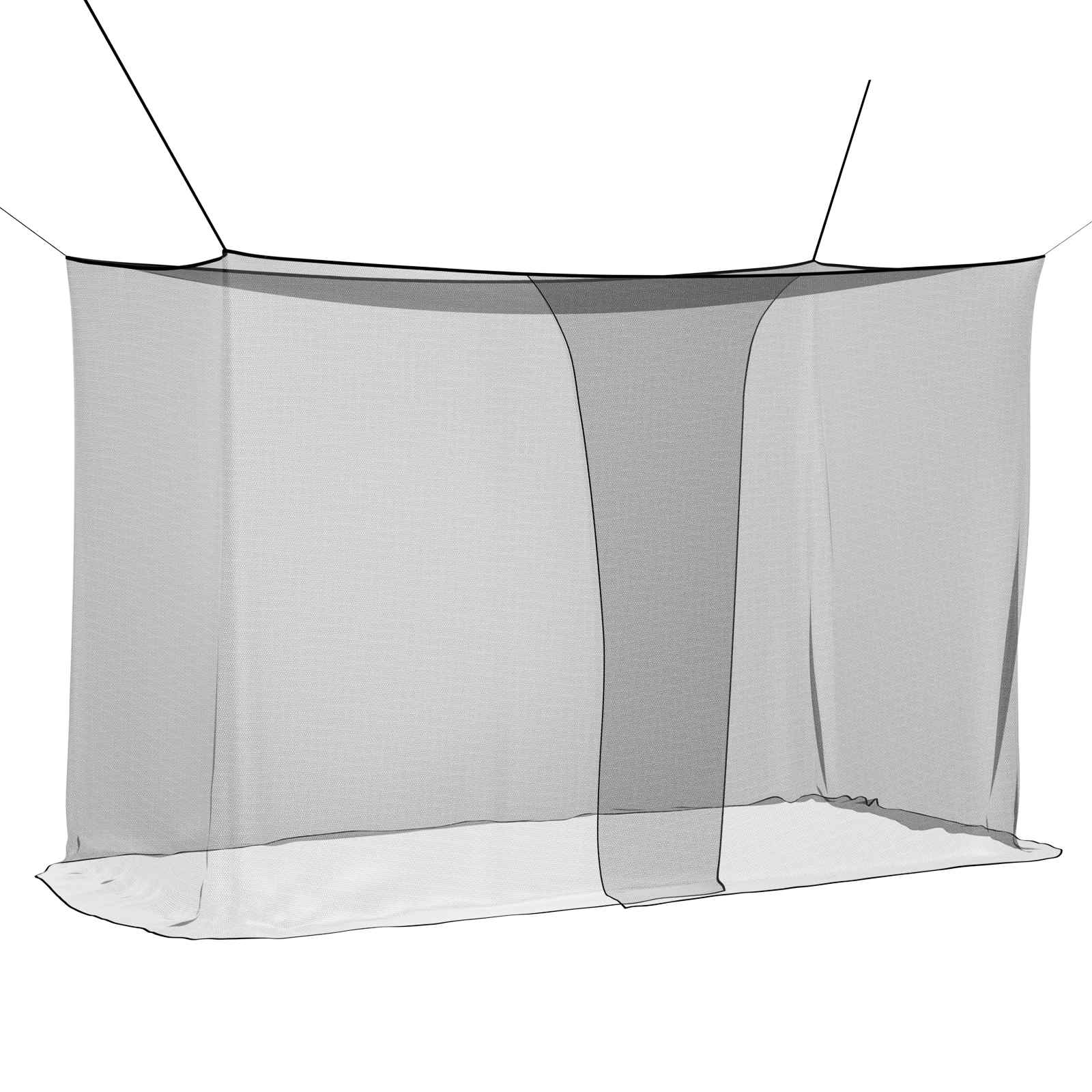 Sääsevõrk Voodi Jaoks (156 Silma, 220 X 100 X 150 Cm, Must) – toote pilt 1