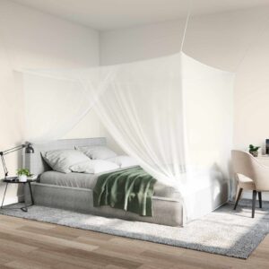 sääsevõrk voodi jaoks valge – Sääsevõrk Voodi Jaoks 3 Tk 156 Võrgusilma Valge 220 x 200 x 210 cm