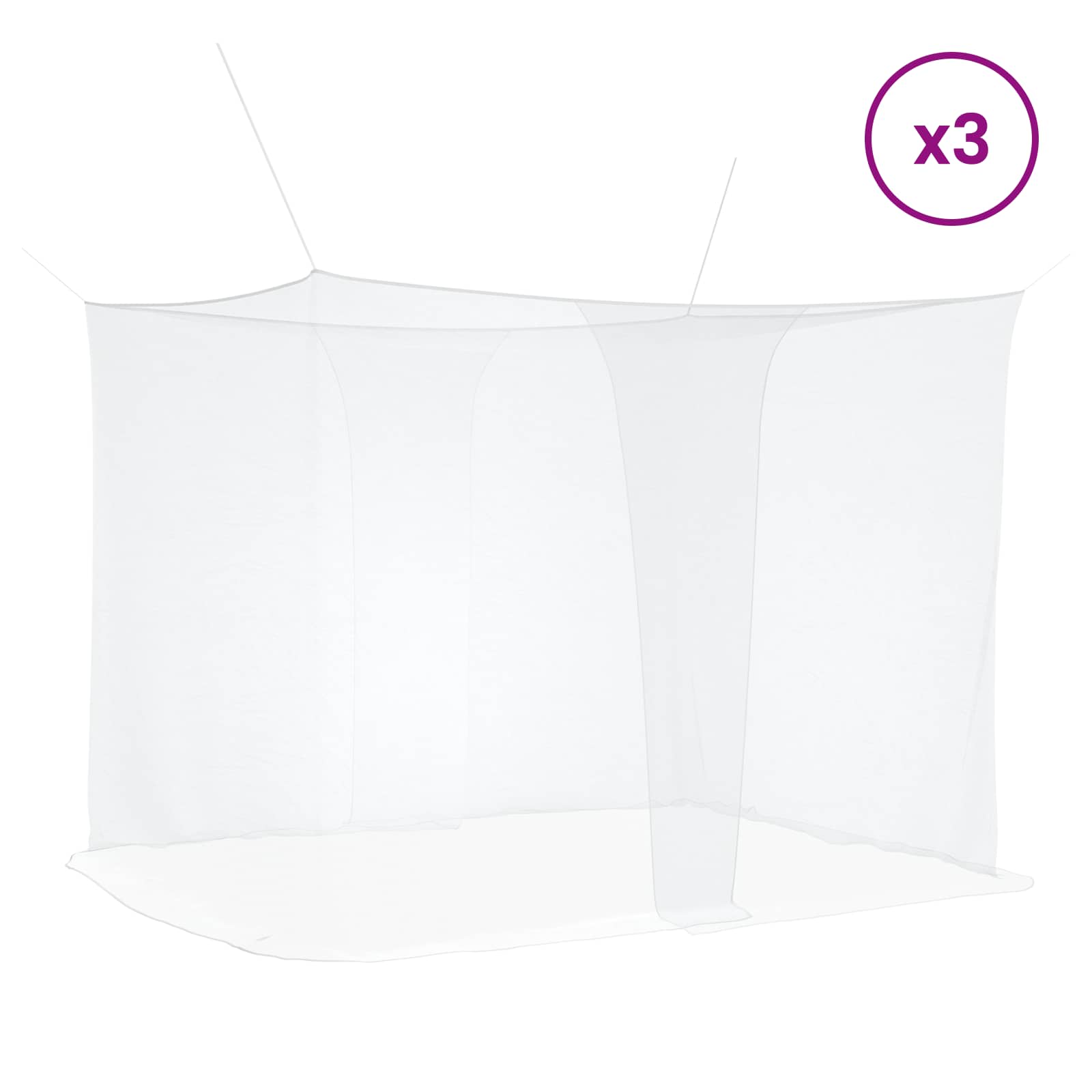 Sääsevõrk Voodi Jaoks (3 Tk, 220 X 150 X 180 Cm, 156 Silma) – toote pilt 2