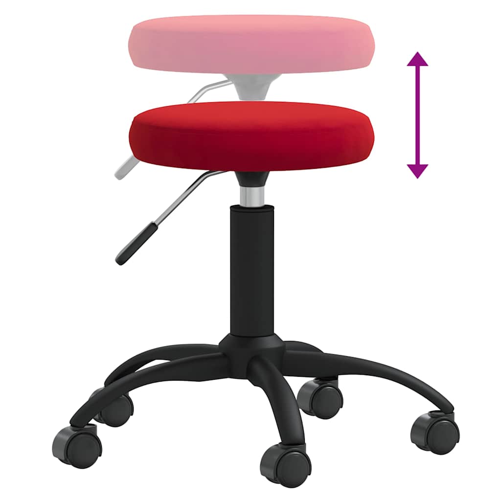 Sametist massaažitool (veinipunane, 31 x 42–54 cm, 360° pöörlev) – toote pilt 3