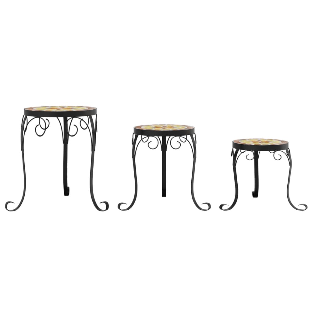 taimealused 3 tk, terrakota ja valge, keraamiline – toote pilt 3