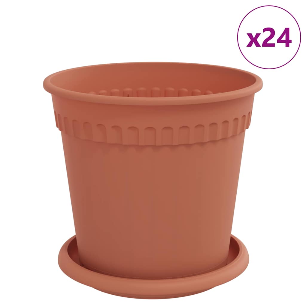 Taimepotid 24 tk Kohviroosa Plastmass – toote pilt 1