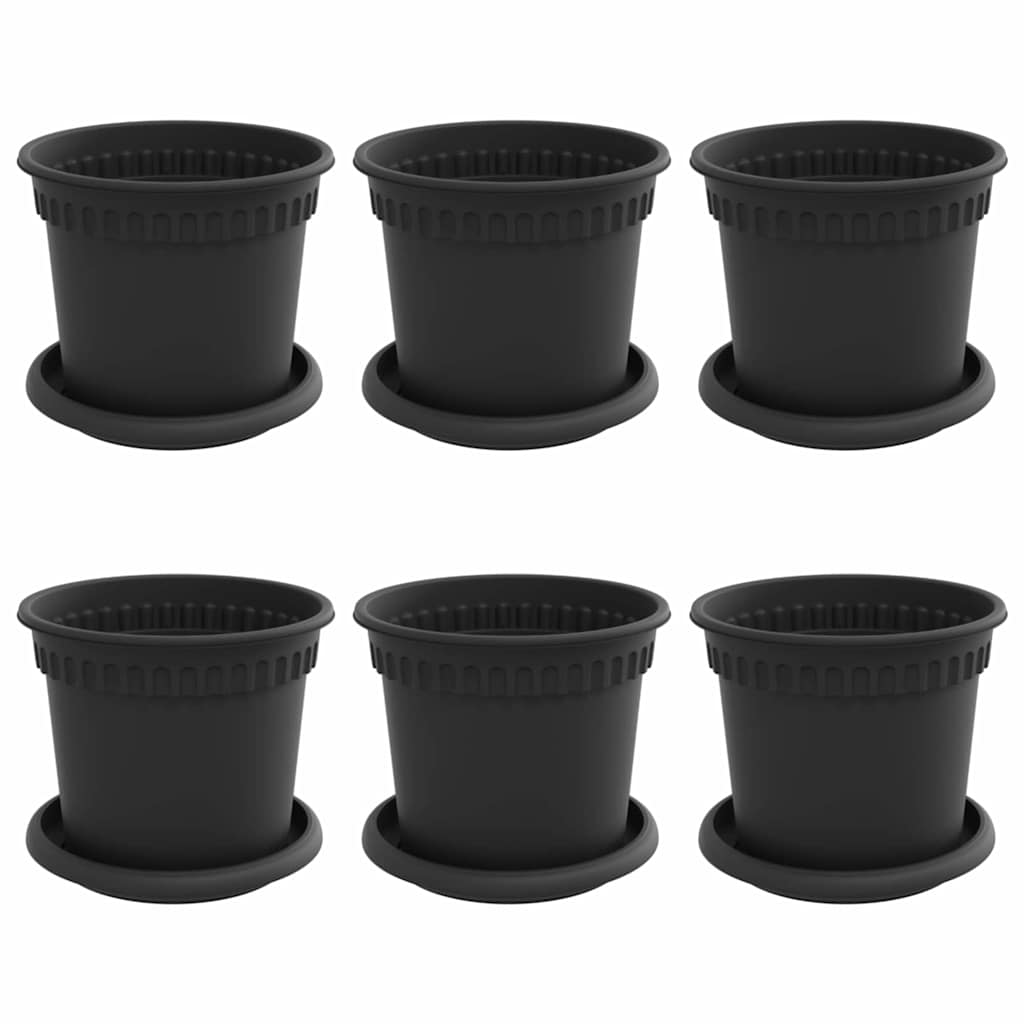 Taimepotid 6 tk Must Plastmass – toote pilt 1