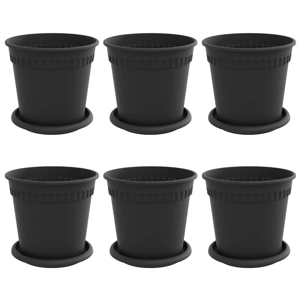 Taimepotid 6 tk Must Plastmass – toote pilt 1
