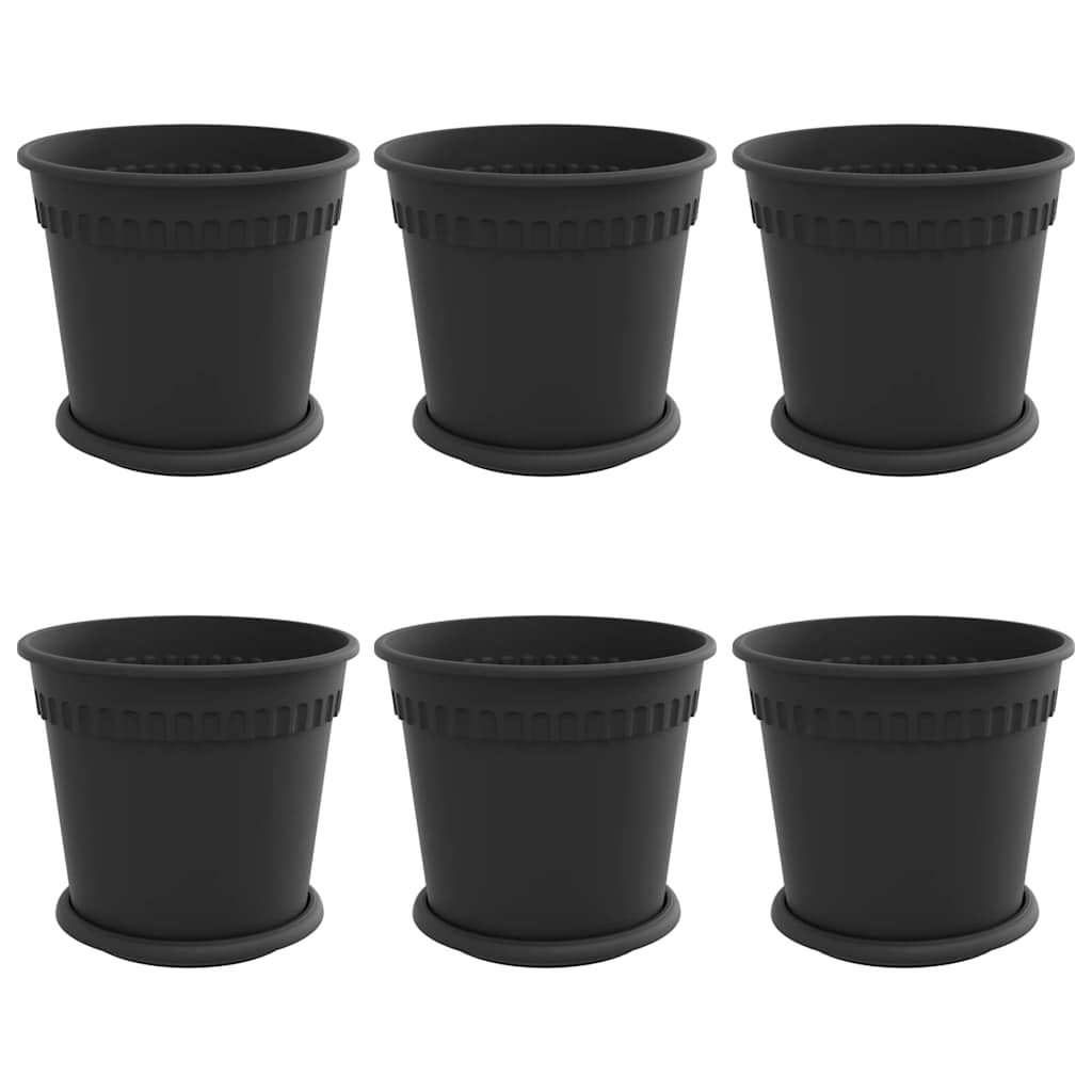 Taimepotid 6 tk Must Plastmass – toote pilt 1