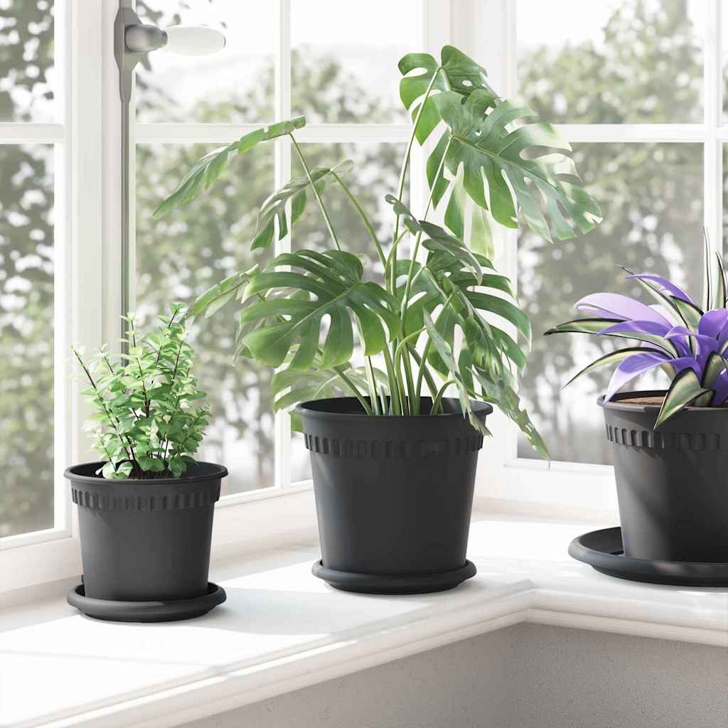 Taimepotid 6 tk Must Plastmass – toote pilt 3