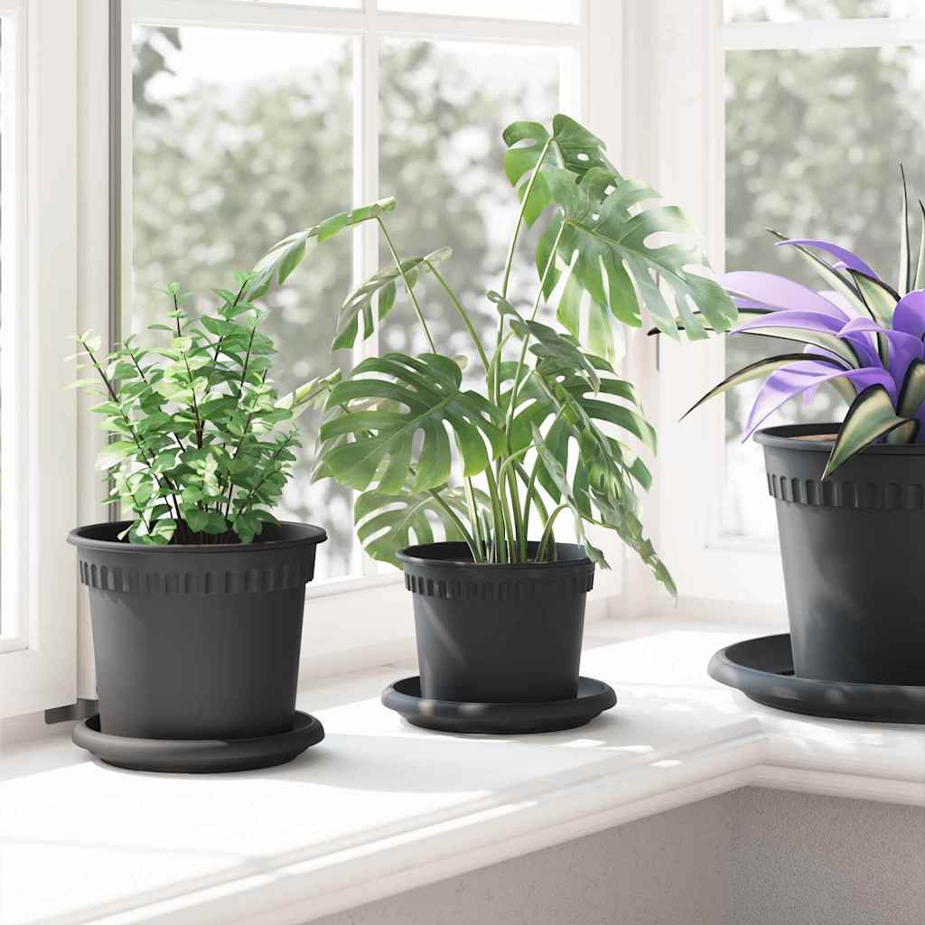 Taimepotid 6 tk Must Plastmass – toote pilt 3