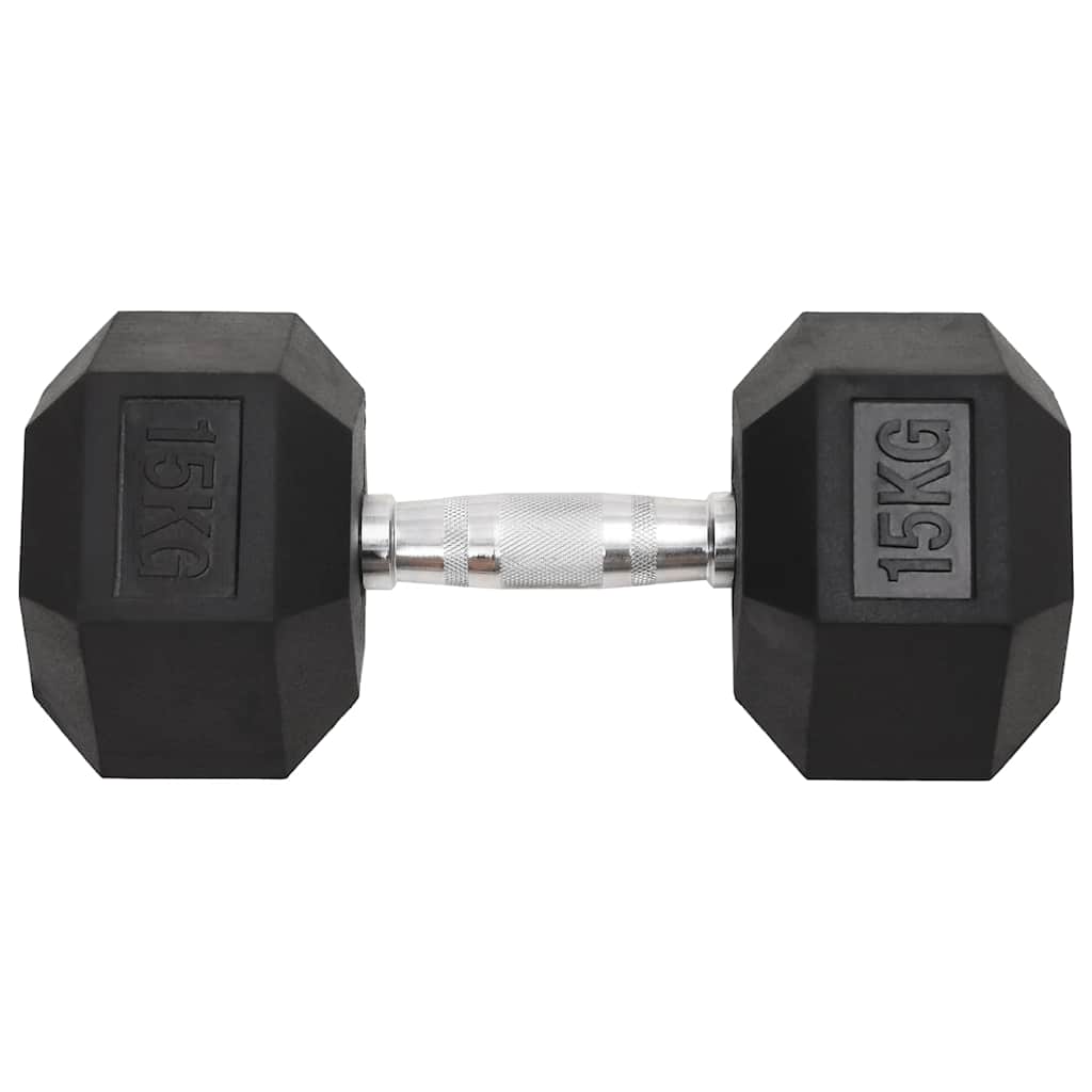 Täismetallist hantlid (2 tk, 15 kg, kroomitud teras) – toote pilt 2