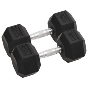 täismetallist hantlid 15 kg – Täismetallist hantlid (2 tk, 15 kg, kroomitud teras)