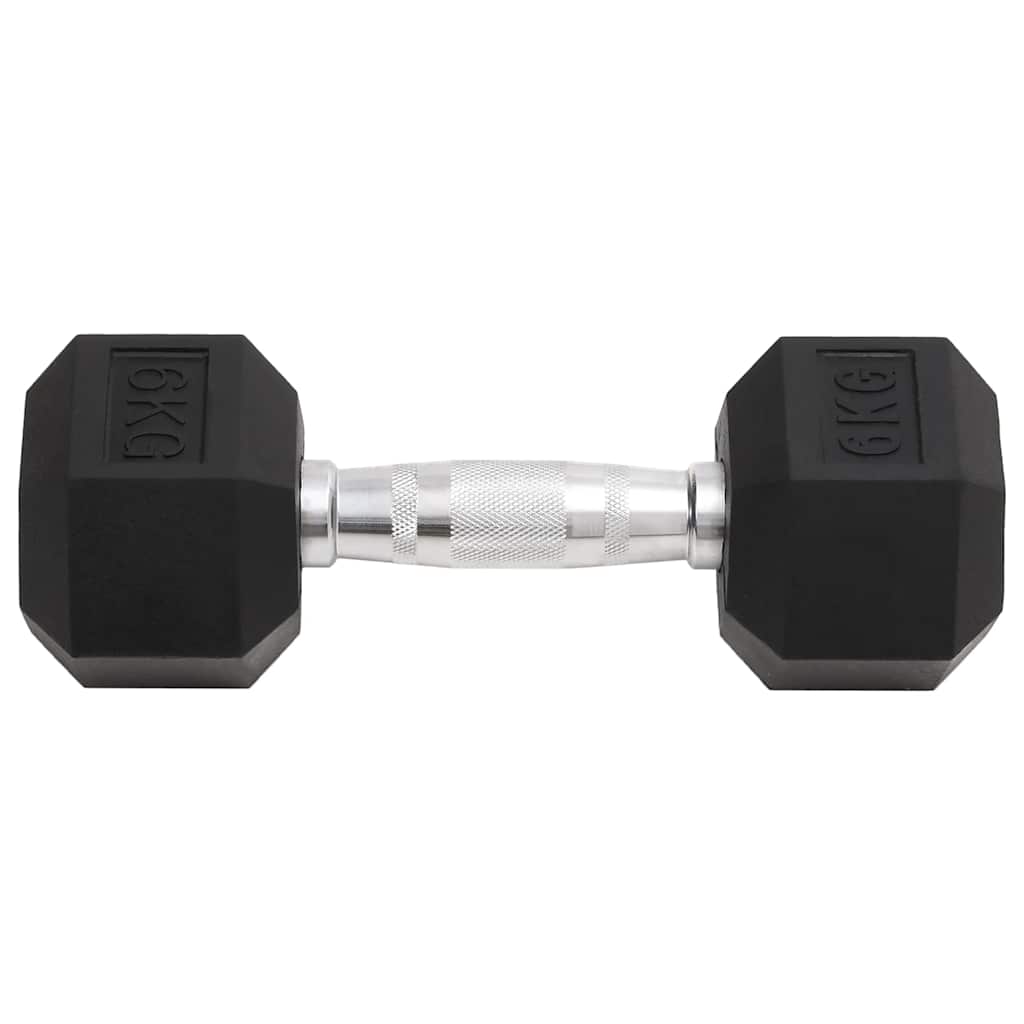 Täismetallist Hantlid (6 Kg, Kroomitud Teras, Kummikattega Malm) – toote pilt 2