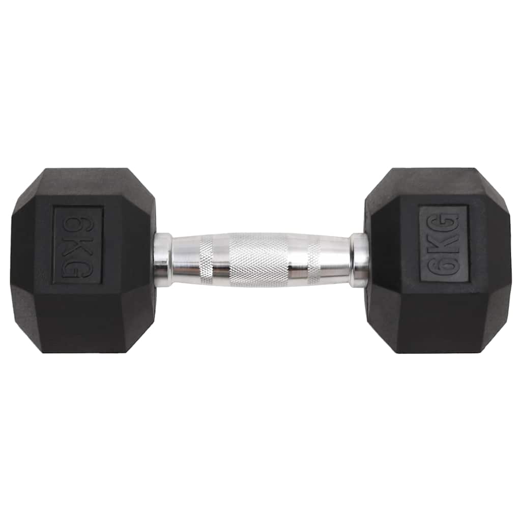 Täismetallist Hantlid (6 Kg, Kroomitud Teras, Kummikattega Malm) – toote pilt 3