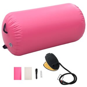 täispuhutav võimlemisrull pumbaga – Täispuhutav Võimlemisrull Pumbaga (120 x 75 Cm, PVC, Roosa)