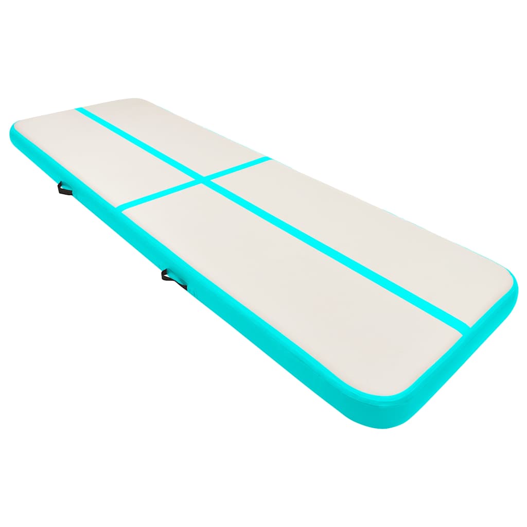 Täispumbatav Võimlemismatt Pumbaga (400x100x20 Cm, PVC, Roheline) – toote pilt 1