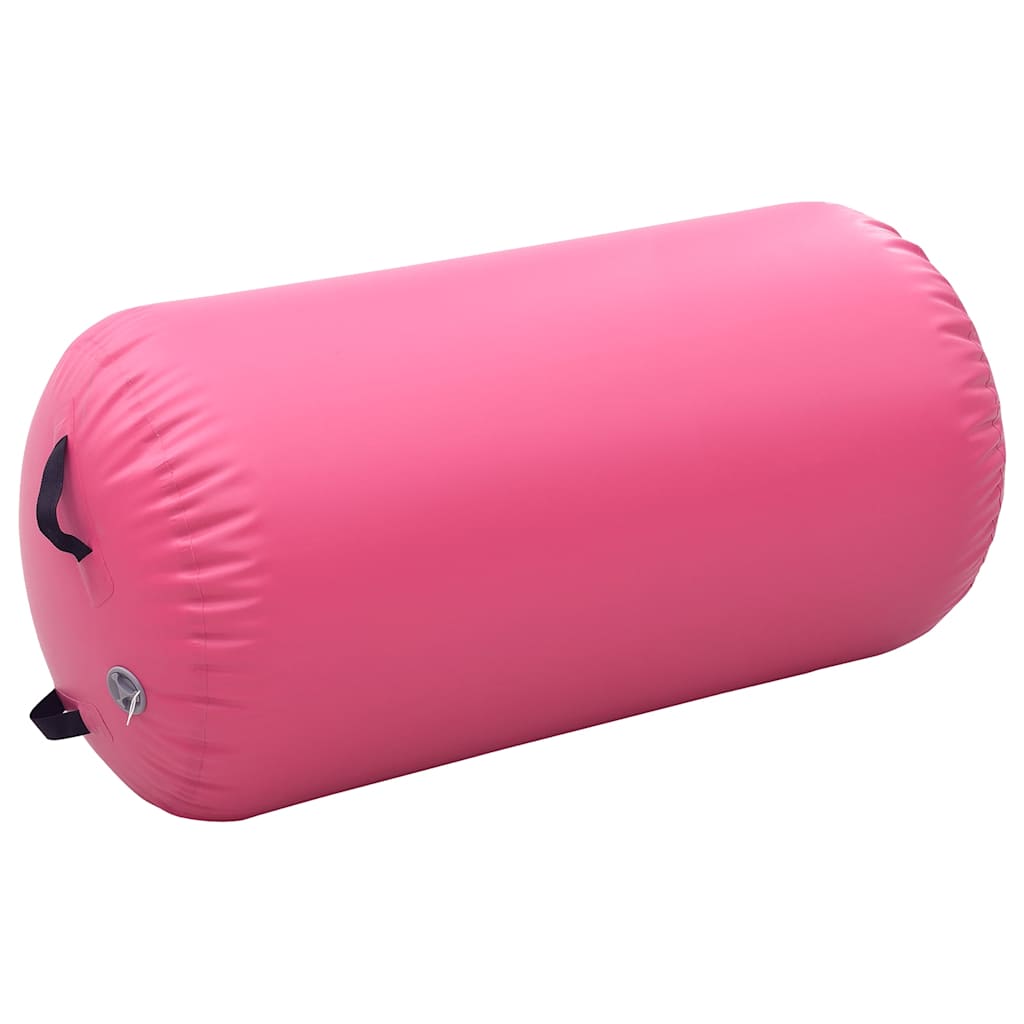 Täispumbatav Võimlemisrull Pumbaga (120 x 90 cm, Roosa, PVC) – toote pilt 1