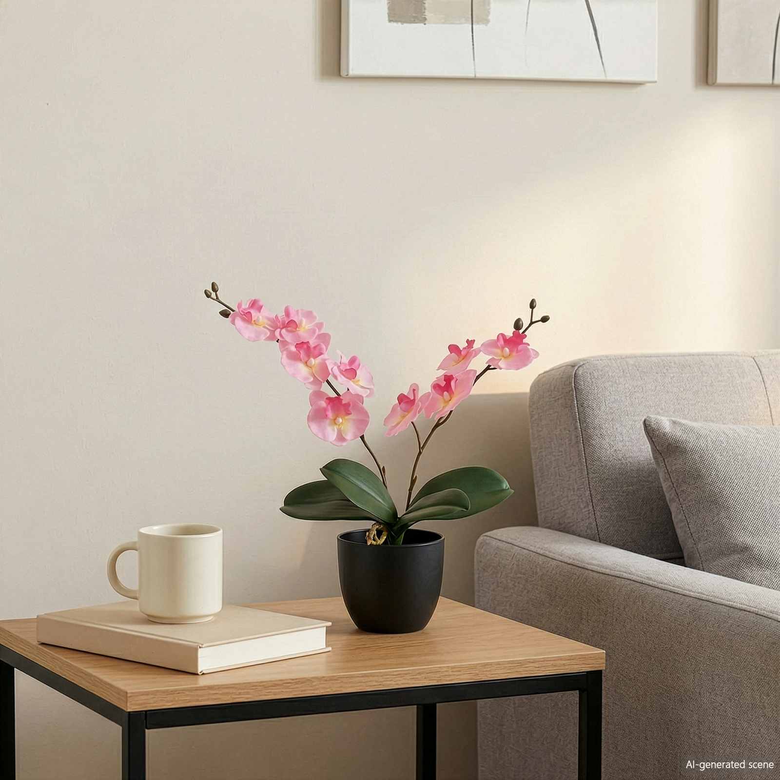 tehisorhidee taim roosa kangas – Tehisorhidee Taim Roosa 36 x 10 x 30 cm Kangas, PE Ja PEVA