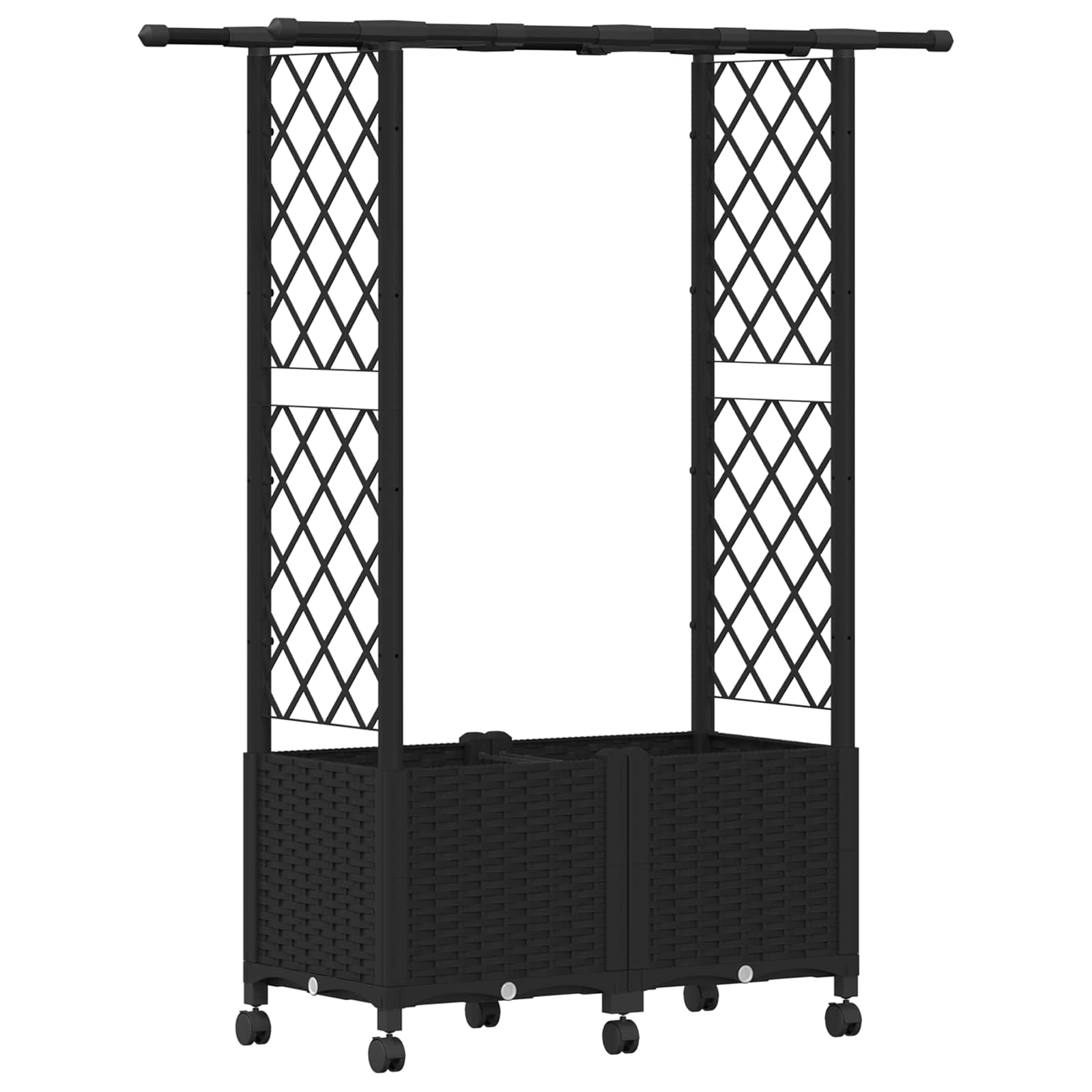 Tõstetud Padi Kase ja Katusega Must 124,5 x 40 x 142 cm PP – toote pilt 1