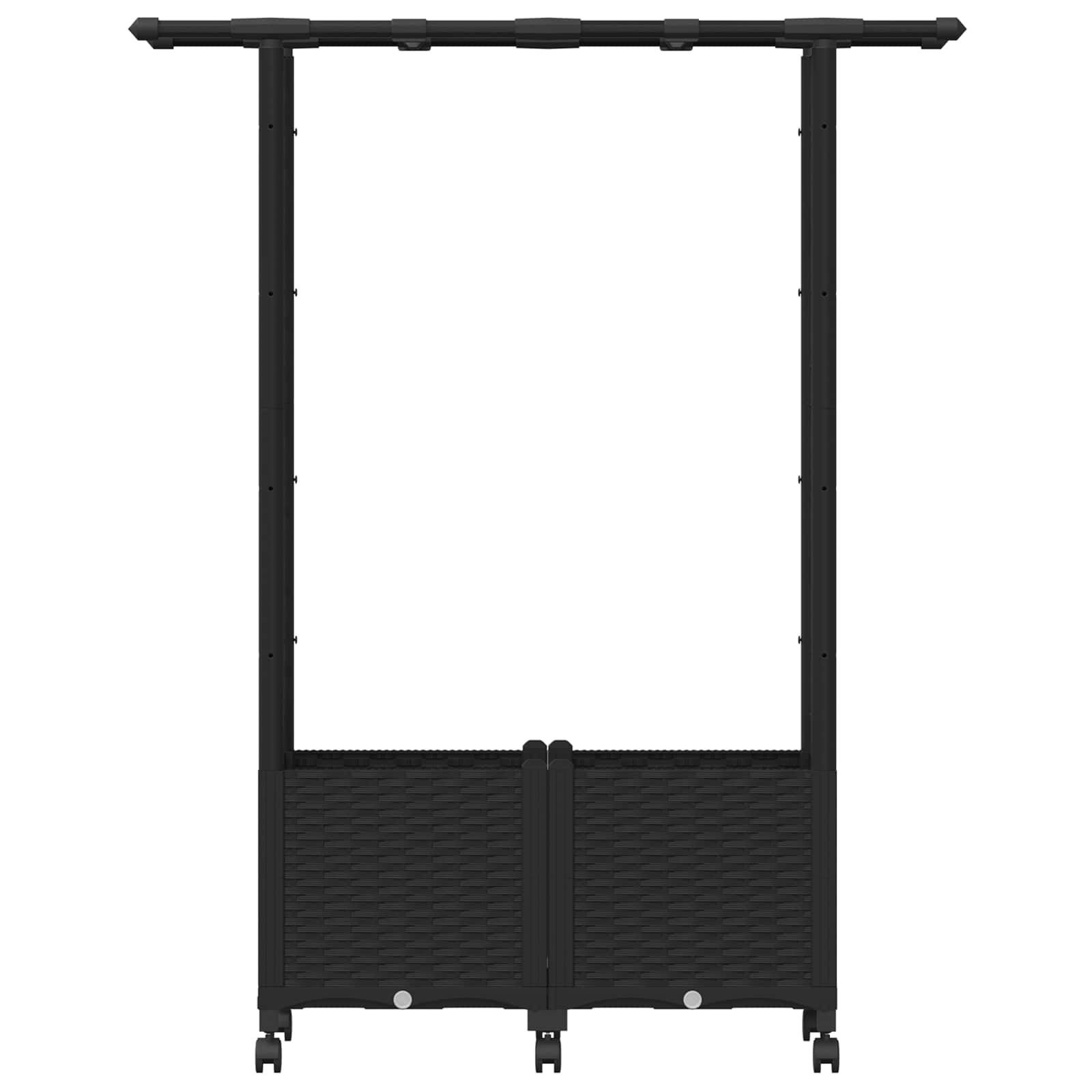 Tõstetud Padi Kase ja Katusega Must 124,5 x 40 x 142 cm PP – toote pilt 3