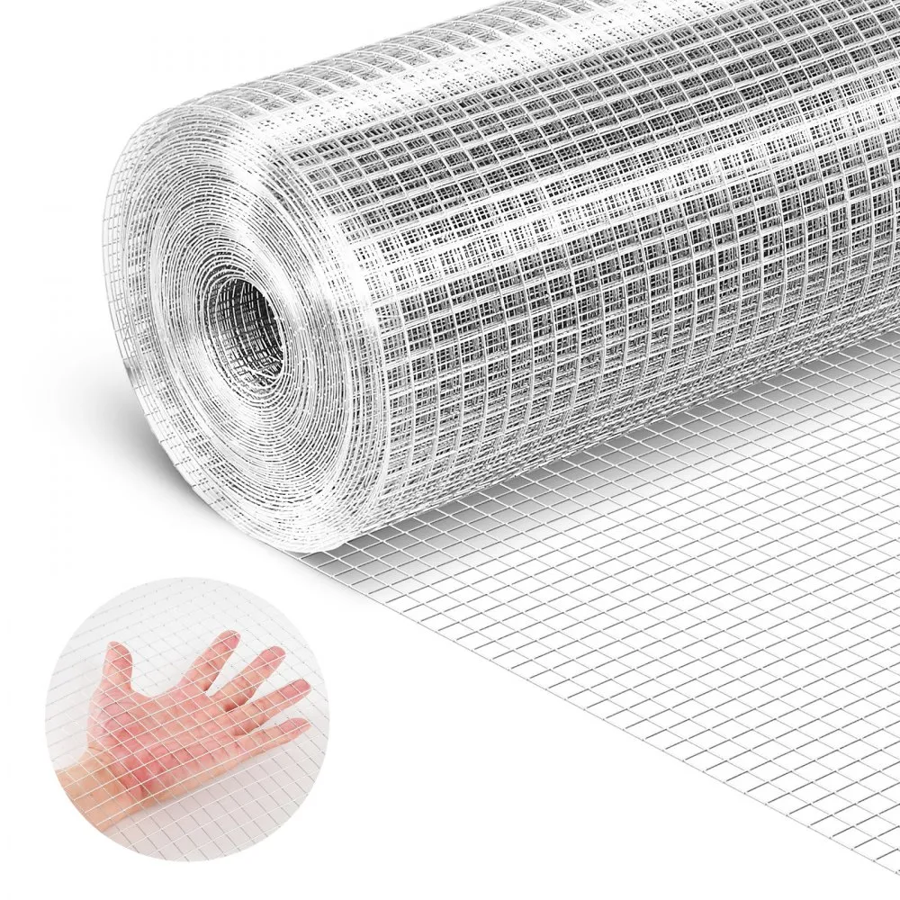 tsinkkattega metallvõrk aedadele – Tsinkkattega metallvõrk (12,7 mm, 1 x 20 m, 0,8 mm läbimõõt)